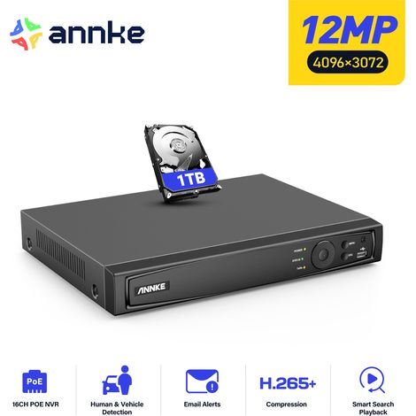 ANNKE 16CH POE NVR Network Video Recorder NVR 24/7 Surveillance Recording Motion Detection 4K PoE CCTV NVR -1TB HDD (1/5)