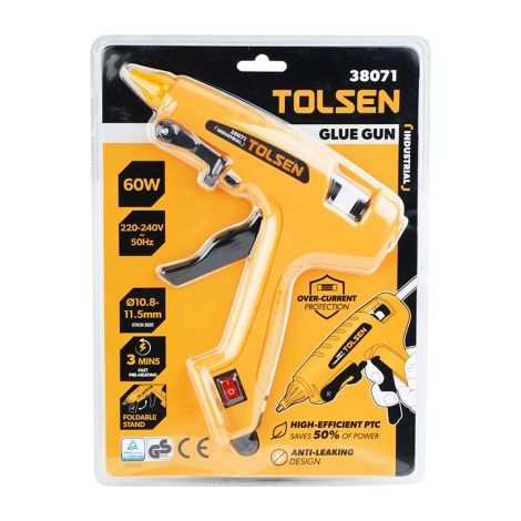 PISTOLET A COLLE CHAUDE 60W 11MM TOLSEN (1/2)