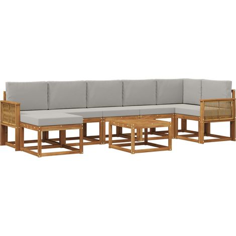 Conjunto de sofás de exterior 8 uds. 7 plaza vidaXL (1/5)