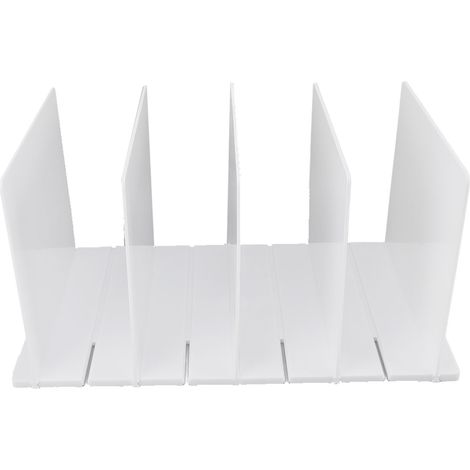 Support de séparation d'étagère, assemblage facile, organisateur de placard en plastique moderne pour sac à main, livres, vaisselle, 5 planches (1/5)