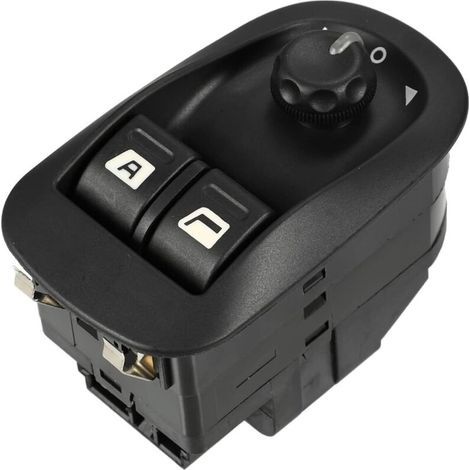 Electric mirror control switch compatible with Peugeot 206 2000-2009, durable black plastic electric folding door mirrors (1/3)