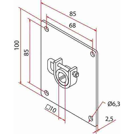 Tm2 45 Supporto 0 X 85mm Con Sblocco Max 32nm Faac A45060561 Automazione