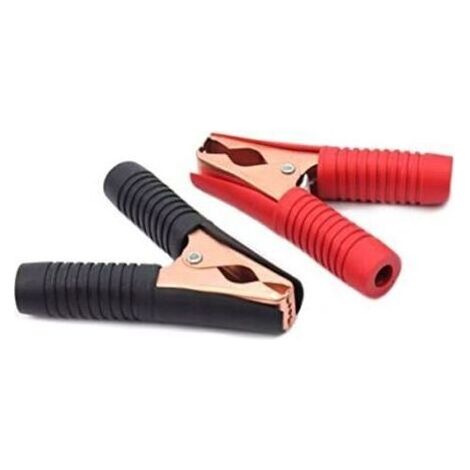 Pinces Crocodile pour Chargeur Batterie Démarreur Rapide (Noir + Rouge) 2Pcs, 200A (1/4)