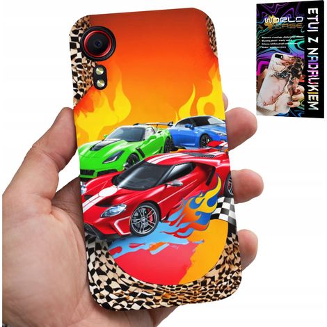 Schutzhülle für Samsung Galaxy Xcover 7 – Für Kinder, Rennwagen + Glas (1/5)