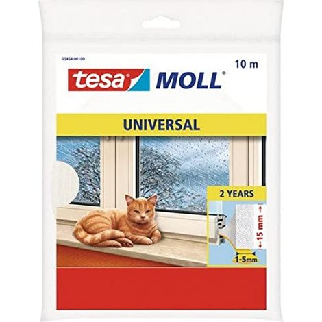 tesa 05454-00100-01 Guarnizione adesiva tesamoll® Universal Bianco (L x L) 10 m x 15 mm 1 pz. (1/4)