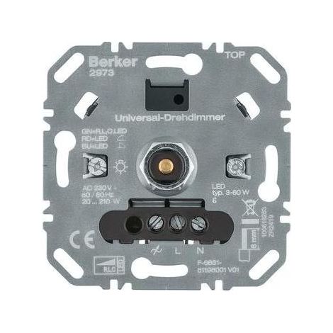 Berker Uni-Drehdimmer (R, L, C, LED) Lichtsteuerung 2973 (1/5)