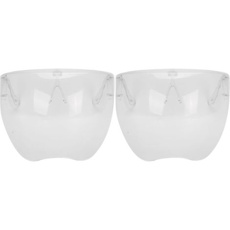 2 pièces Protection Faciale Transparente Anti-Buée avec Crochets d'Oreille, Couvrant Nez et Bouche pour Adultes et Enfants (1/5)