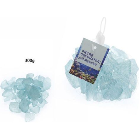 Pierres D'aquarium Bleu Clair Décoratives 300 Gr. Décoration 70275