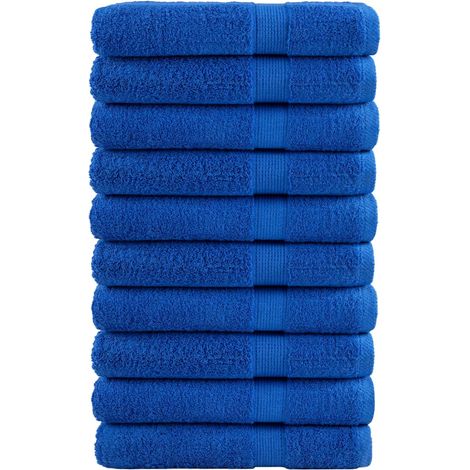 vidaXL Asciugamani per Sauna SOLUND 10 pz Blu 80x200cm 600gsm