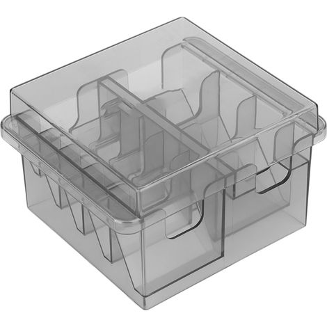 Boîte de rangement pour peignes, pince de positionnement pour tondeuse à cheveux, étui de rangement avec compartiments, gris transparent