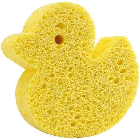 Éponge de bain bébé dessin animé, confortable et confortable (Canard jaune)-Yellow (1/4)