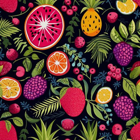Tela decorativa para exteriores Oxford - Motivo frutal  DX6458 (1/5)