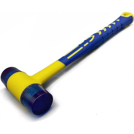 28-mm-Gummihammer, 270 g, Gummihammer mit rutschfestem Fiberglasgriff und flexiblem, doppelseitigem Griff (1/5)