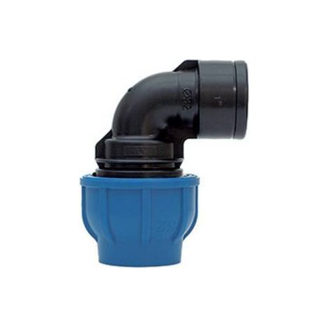 5 x RACCORDO POLIPROP GOMITO FEM D 40MM X11/4