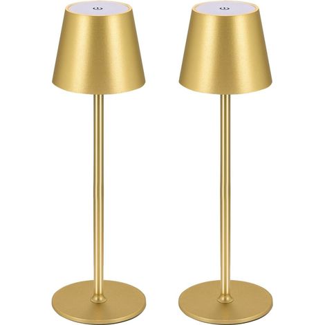 Lot 2 lampes de table - Chevet - Base bois - E27 60W - Chambre (1/5)