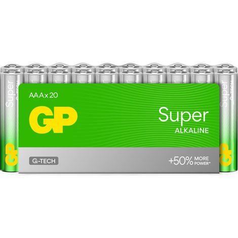 Gp Super Alcalines AAA/LR03 Batterien Pack à 20 - Gp