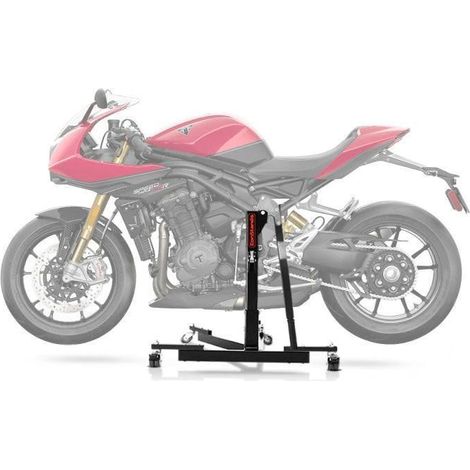 Zentralheber Motorrad - ConStands Power-Evo - Kompatibel mit Triumph Speed Triple 1200 RR - 300 kg - Schwarz