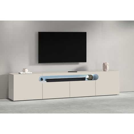 Meuble TV moderne 4 portes coloris cachemire Regina (1/5)