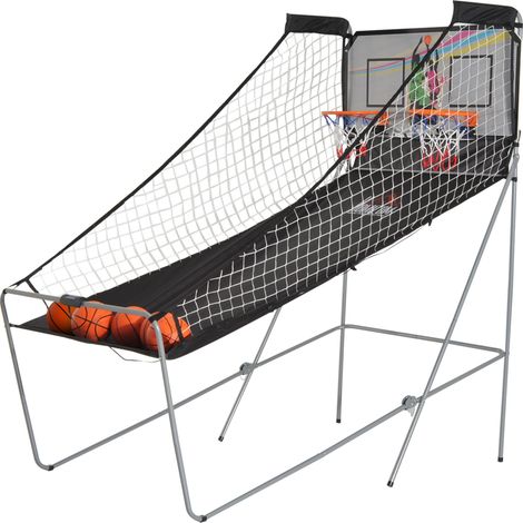 Système de basketball d'arcade Double Shots pliable pour deux joueurs, équipement de gym à domicile (1/5)