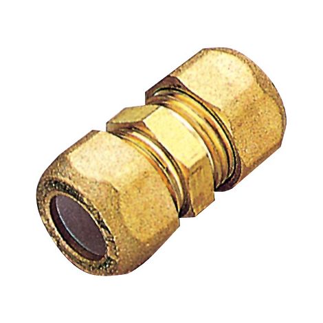 PL RACCORDO OTTONE DIRITTO DOPPIO BICONO 10- TIEMME- 6,0 pz