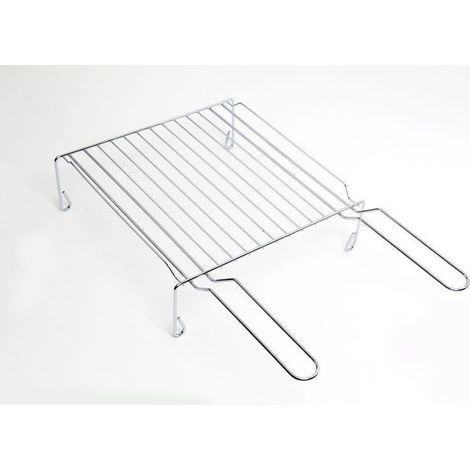 GRILLE SIMPLE SUR PIEDS 30X28 ACIER CHROME