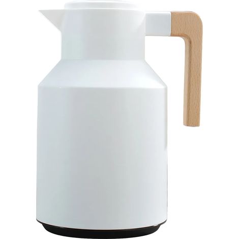 Borraccia termica isolata da 1000 ml, borraccia termica grande da 1 litro, dispenser per bevande, bottiglia d'acqua, colore bianco, per uso domestico. (1/5)