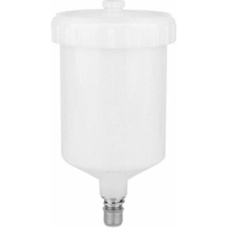 Pot de Pistolet de Pulvérisation de Peinture, 600Ml Gobelet de Peinture à Gravité D'Air en Plastique de Connecteur de Filetage Outils Pneumatiques pour Pistolets de Pulvérisation de Automobile (1/5)
