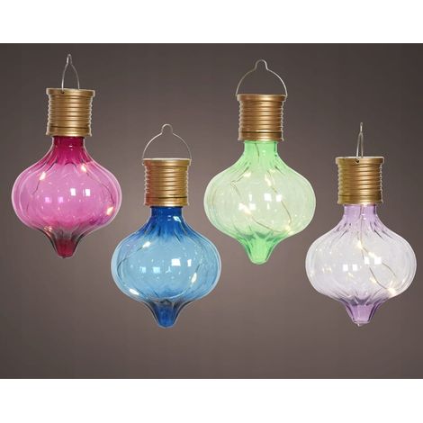 Ampoule solaire en plastique 7,7 x 11,7 cm, lampe suspendue