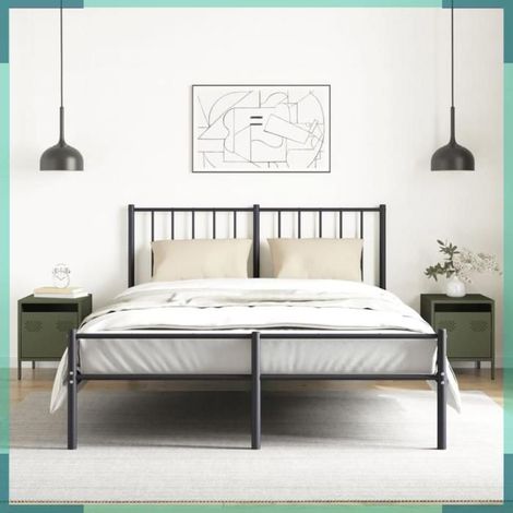 Tables de chevet - 851253 - vert olive - acier laminé à froid - 35 x 39 x 43,5 cm (1/5)