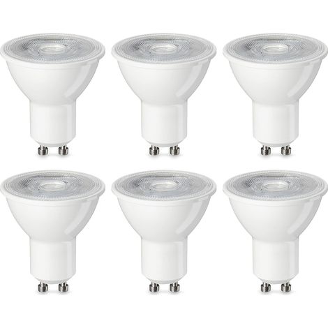 Lot de 10 ampoules LED GU10 5W, 500 lumens, équivalent à une ampoule halogène de 50W, lumière blanche chaude 3000K. (1/4)