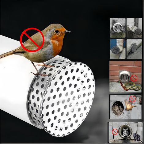 Gutter Downspout Guards - 11CM Stainless Steel Filter, Gutter Downspout Protectors Prevent Leaf Blockage, Prevent Snakes, Mice and Birds (1/5)