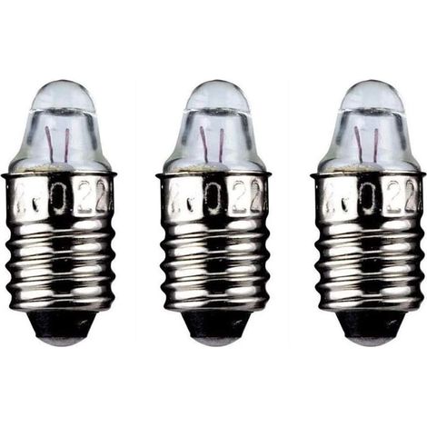 Lot de 3 Ampoules E10 à Lentille - 1,55 W 3,7 V DC - Éclairage Précis pour Modélisme et Jouets (1/2)