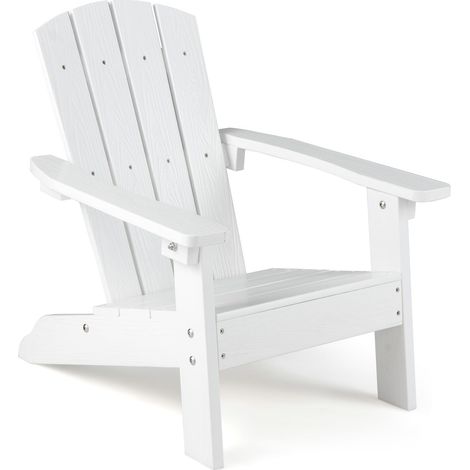 COSTWAY Sedia Poltrona Adirondack Bambini 3 Anni Plastica Giardino Interno Esterno Schienale Alto Braccioli Seduta Plastica Comoda Economica Balcone Terrazzo (1/5)