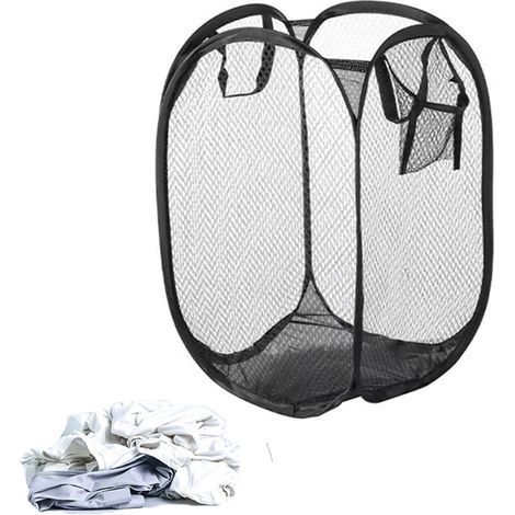 Panier À Linge - Pliable En Maille Respirante - Pour Salle De Bain Chambre Ou Résidence Étudiante - 1 Pièce (1/5)