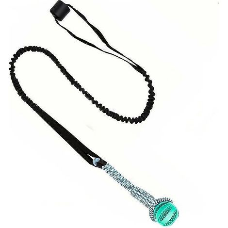 Juguete de tira y afloja para perros con cuerda elástica, correa interactiva colgante para exteriores con cordón elástico y cuerda trenzada para masticar, 1 unidad. (1/5)