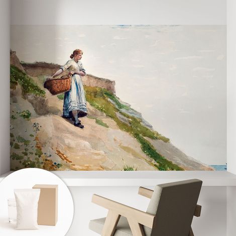 Papier peint intissé décoratif avec motifs pour salon et chambre a motif - Colle incluse gratuite Paysage féminin 104x70 cm (1/5)