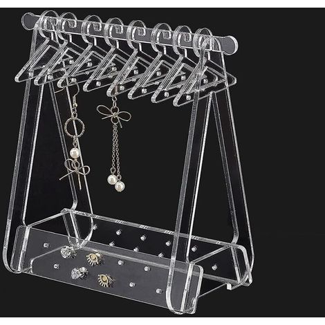 Ohrringständer in Pferdeform aus Holz, Organizer für Hängeohrringe, transparenter Acryl-Displayständer. (1/4)