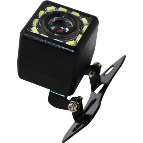 Caméra de Recul Voiture 12 LED Noir Plastique pour Marche Arrière Vision Nocturne Hd, Angle Large, Installation Facile, Caméra Extérieure Étanche pour Automobile (1/5)