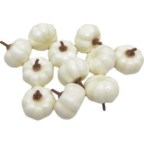 Citrouille Artificielle - En Mousse Haute Qualité - Pour Décoration Automne Halloween Action De Grâce Mariage - Lot De 12 Pièces (1/5)