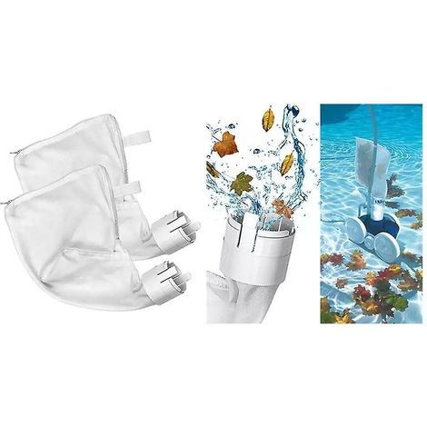 lot De 2 Sacs De Nettoyage De Piscine Avec Filtres, Sac Fermeture Clair Pour Nettoyeur De Piscine, Compatible Avec Le Nettoyeur De Piscine Polari