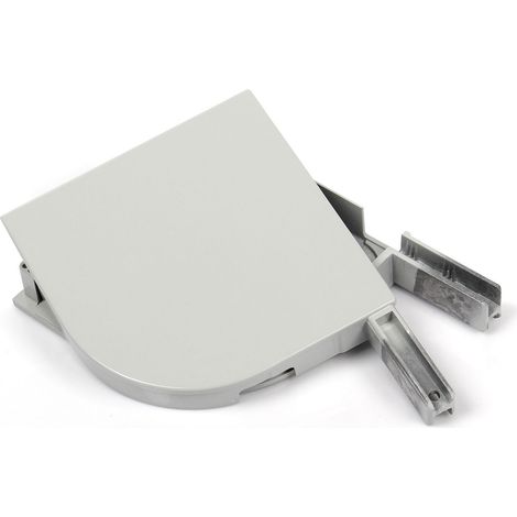 Alu Blendkappen - Viertelrund - 150 mm - Grau RAL 7038