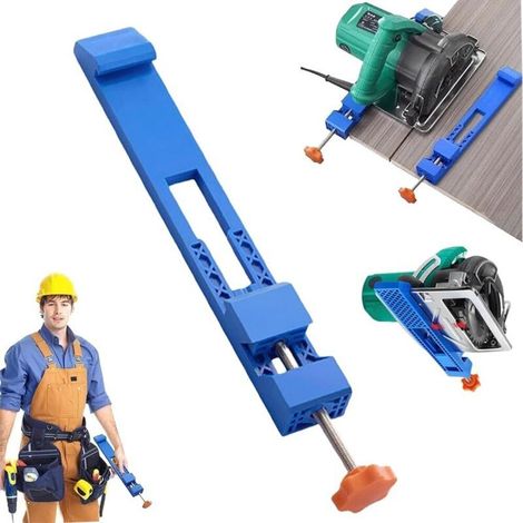 Guide de base réglable pour machine de découpe, pince de positionnement pour scie circulaire électrique, guide de coupe de précision du bois, rail de guidage de scie circulaire positionnement (1/4)