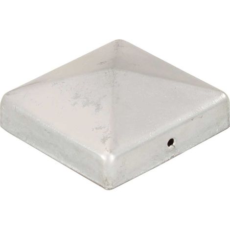 vidaXL Tapas para postes de valla 6 uds metal galvanizado 81x81mm (1/2)