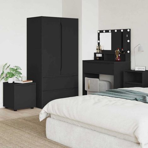 Badezimmerschrank Schwarz 40,5 x 40 x 44 cm Holzwerkstoff