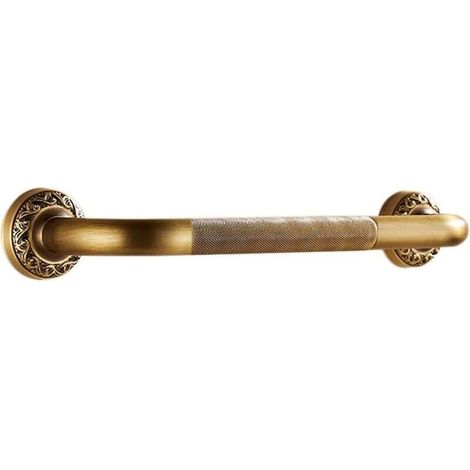 Barre D'Appui Pour Toilettes, Poignée En Laiton Rétro, Barres de Sécurité Pour Salle Den, Main Courante D'Escalier Sculptée Au Mur/35Cm (1/4)