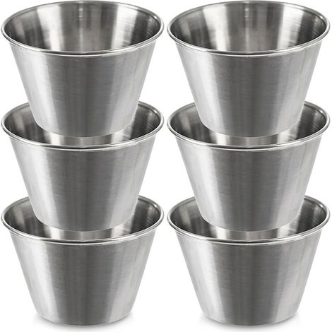 Bol de acero inoxidable para salsas, 6 cm, 65 ml, 6 unidades. (1/4)