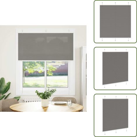 vidaXL Plissee Anthrazit 115x100 cm Stoffbreite 114,4 cm Polyester (1/5)