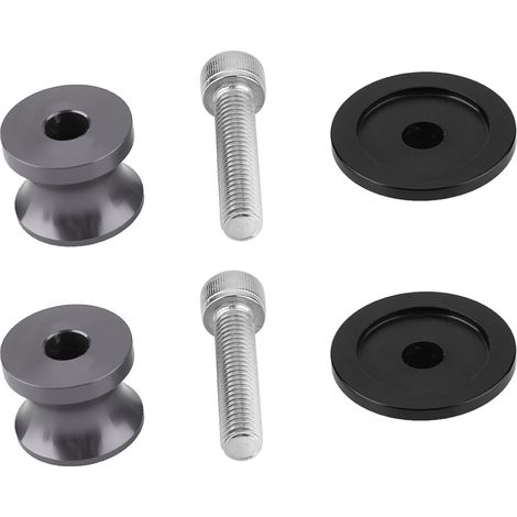 Lot de 2 spools glissières bobines CNC moto bras oscillant pour roulette arrière 6 mm titane (1/5)