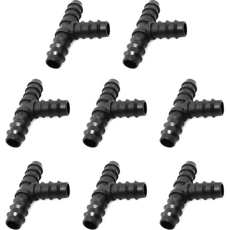 Lot de 8 raccords d'irrigation pour tuyau d'arrosage 1/2 pouce (16 mm), raccords cannelés, adaptateurs de réparation pour tuyau d'arrosage à barbes droites (1/5)