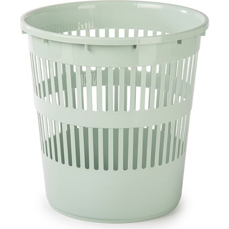 Papelera rejilla plastico 12 Litros Verde claro (1/5)